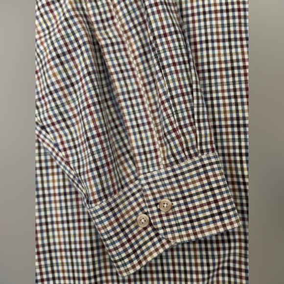 Viyella Men’s Oxford Long Sleeve Plaid Shirt Size 3XT - Picture 5 of 6